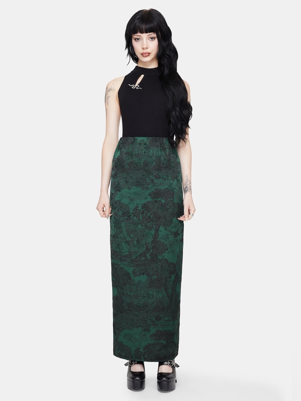Disturbia Solara Toile Print Maxi Skirt US 10 / UK  14 - Picture 6 of 7